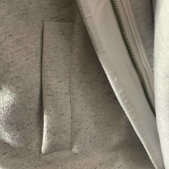 Nic+Zoe Zip & Snap Up Hooded Drawstring Oversized Coat Speckled Gray Size Small - Picture 9 of 10